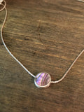 Sterling Silver and Abalone Flip Necklace