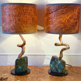 Labradorite Table Lamp (Set of 2) - SOLD