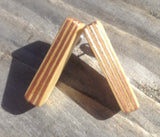 Poplar and Copper Stud Earrings
