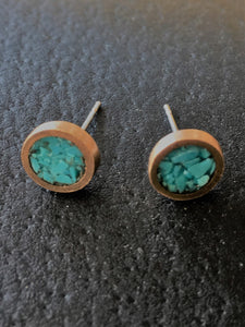 Turquoise and Bronze Studs