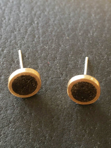 Onyx and Bronze Studs