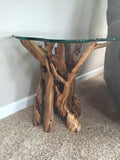 Juniper and Glass Side Table (sold)