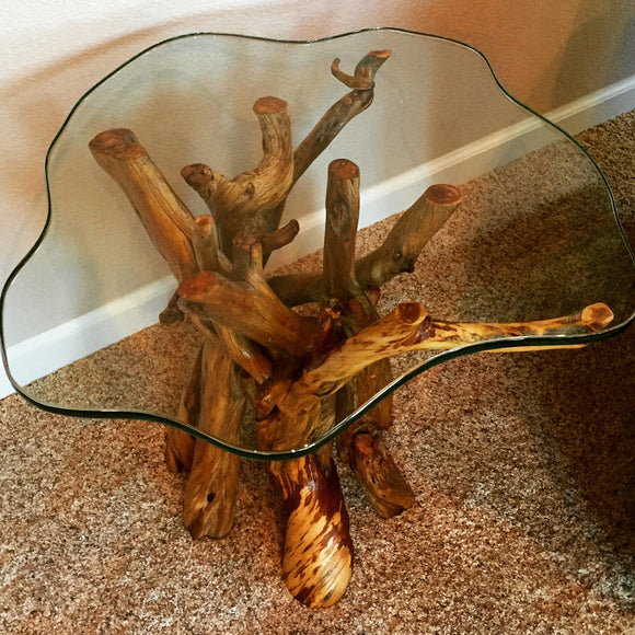 Juniper and Glass Side Table (sold)