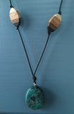 Turquoise and Multi-wood Necklace