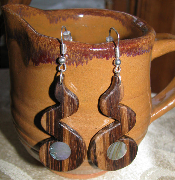 Zebrawood Zigzag #2 Earrings